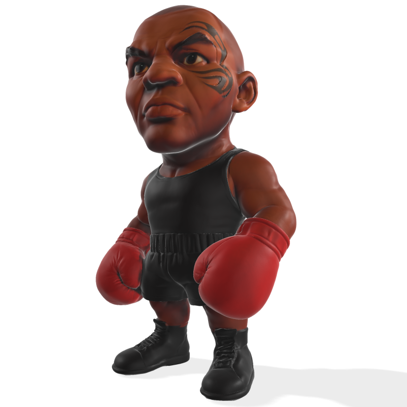 Mike Tyson Modèle imprimable en 3D Modèles 3D en vedette .c4d .max .obj .3ds .fbx .stl .blend