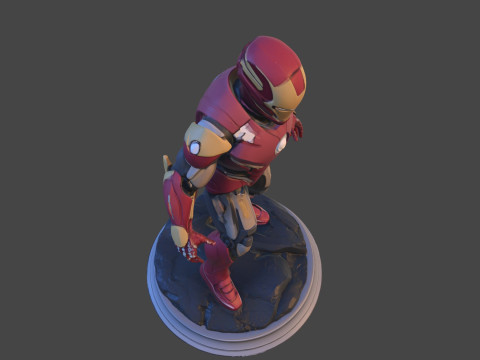 Modello di stampa 3D da collezione High-Poly di Iron Sentinel Modello di stampa 3D