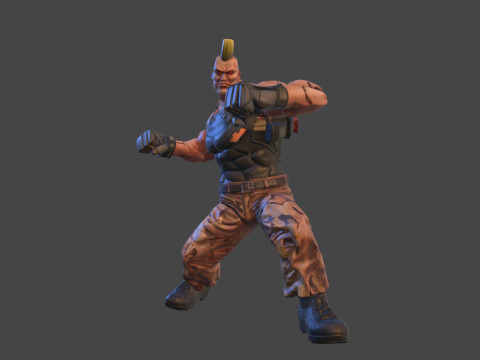 Karakter Cetak 3D Cyber ​​Brawler Terinspirasi oleh Seni Penggemar Tidak Resmi Jack-5 Model Cetak 3D