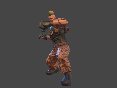 Karakter Cetak 3D Cyber ​​Brawler Terinspirasi oleh Seni Penggemar Tidak Resmi Jack-5 Model Cetak 3D