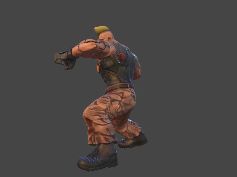Karakter Cetak 3D Cyber ​​Brawler Terinspirasi oleh Seni Penggemar Tidak Resmi Jack-5 Model Cetak 3D