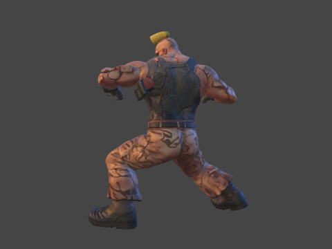 Karakter Cetak 3D Cyber ​​Brawler Terinspirasi oleh Seni Penggemar Tidak Resmi Jack-5 Model Cetak 3D