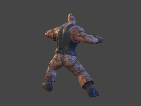 Karakter Cetak 3D Cyber ​​Brawler Terinspirasi oleh Seni Penggemar Tidak Resmi Jack-5 Model Cetak 3D