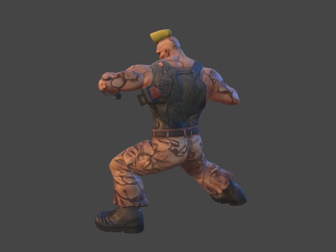 Karakter Cetak 3D Cyber ​​Brawler Terinspirasi oleh Seni Penggemar Tidak Resmi Jack-5 Model Cetak 3D