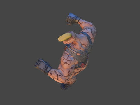 Karakter Cetak 3D Cyber ​​Brawler Terinspirasi oleh Seni Penggemar Tidak Resmi Jack-5 Model Cetak 3D