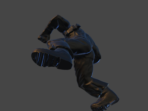 Karakter Cetak 3D Cyber ​​Brawler Terinspirasi oleh Seni Penggemar Tidak Resmi Jack-5 Model Cetak 3D