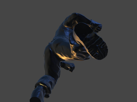 Karakter Cetak 3D Cyber ​​Brawler Terinspirasi oleh Seni Penggemar Tidak Resmi Jack-5 Model Cetak 3D