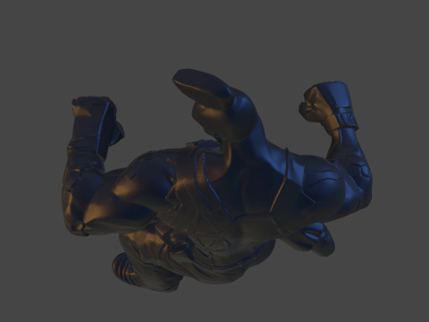 Karakter Cetak 3D Cyber ​​Brawler Terinspirasi oleh Seni Penggemar Tidak Resmi Jack-5 Model Cetak 3D