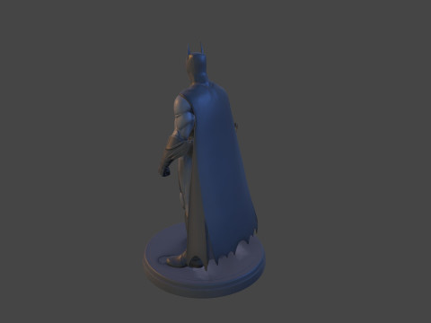 Dark Vigilante Yüksek Poli 3D Baskı Heykelcik Resmi Olmayan Hayran Sanatı 3D Baskı Modeli