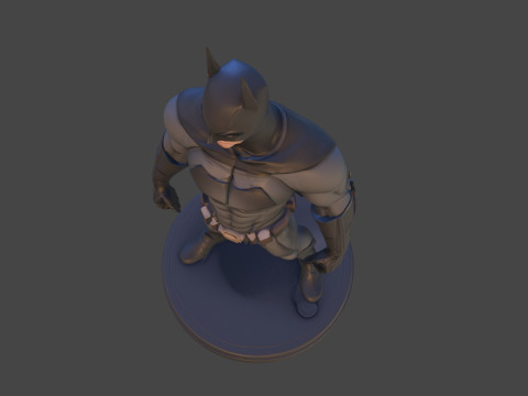 Dark Vigilante Yüksek Poli 3D Baskı Heykelcik Resmi Olmayan Hayran Sanatı 3D Baskı Modeli