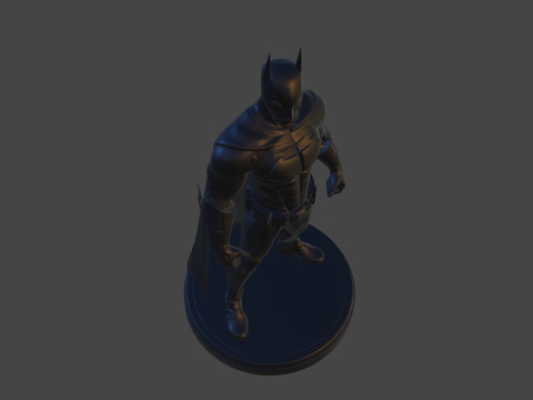 Dark Vigilante Yüksek Poli 3D Baskı Heykelcik Resmi Olmayan Hayran Sanatı 3D Baskı Modeli