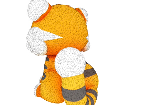 Low-Poly Tiger Cub Cute Stylized Figurine for 3D Printing 3D Print Model