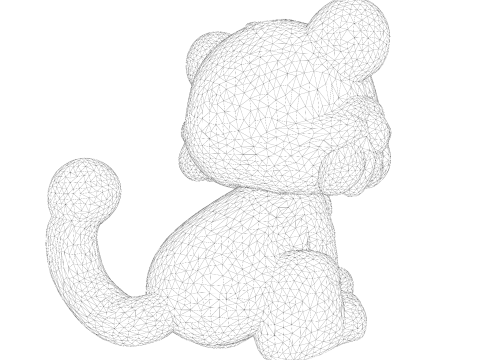 Low-Poly Tiger Cub Cute Stylized Figurine for 3D Printing 3D Print Model