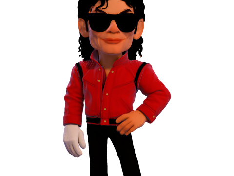 Modèle d'impression 3D de la figurine de dessin animé de Michael Jackson Modèles 3D en vedette