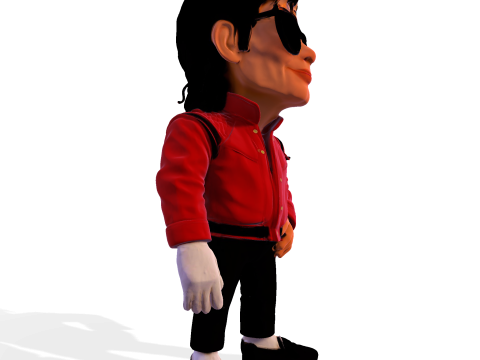 Michael Jackson Cartoony Figurine 3D print model 3D Print Model
