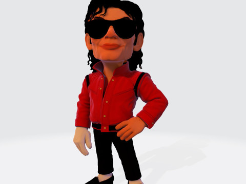 Michael Jackson Cartoony Figurine 3D print model 3D Print Model