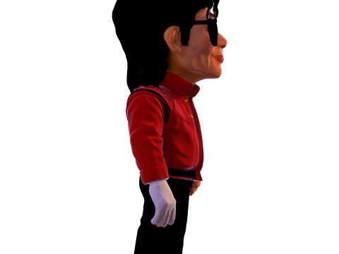 Michael Jackson Cartoony Figurine 3D print model 3D Print Model