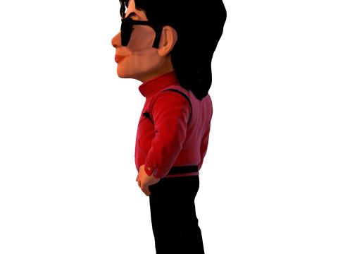 Michael Jackson Cartoony Figurine 3D print model 3D Print Model