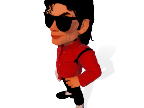 Michael Jackson Cartoony Figurine 3D print model 3D Print Model