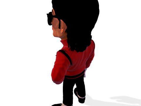 Michael Jackson Cartoony Figurine 3D print model 3D Print Model