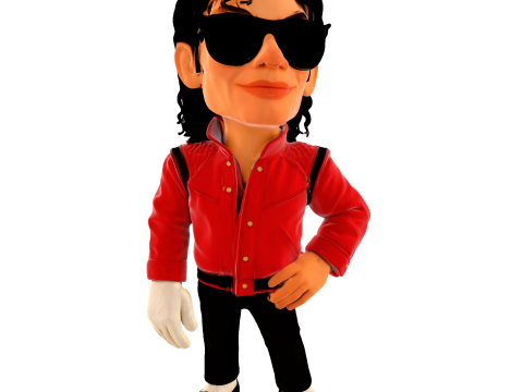 Michael Jackson Cartoony Figurine 3D print model 3D Print Model
