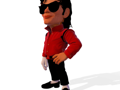 Michael Jackson Cartoony Figurine 3D print model 3D Print Model