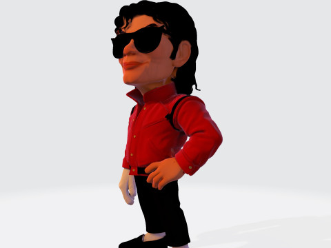 Michael Jackson Cartoony Figurine 3D print model 3D Print Model