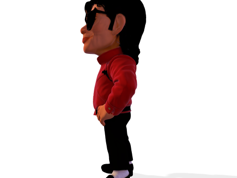 Michael Jackson Cartoony Figurine 3D print model 3D Print Model