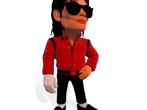 Michael Jackson Cartoony Figurine 3D print model 3D Print Model