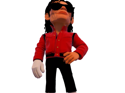 Michael Jackson Cartoony Figurine 3D print model 3D Print Model