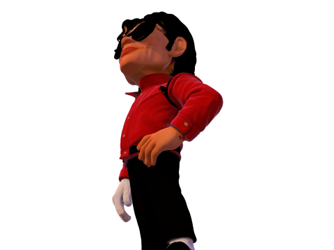 Michael Jackson Cartoony Figurine 3D print model 3D Print Model