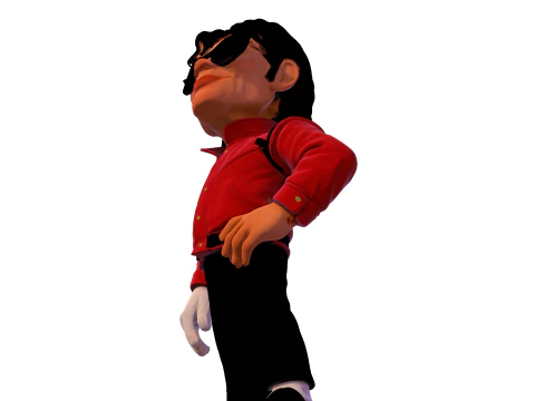 Michael Jackson Cartoony Figurine 3D print model 3D Print Model