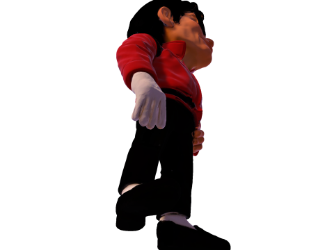 Michael Jackson Cartoony Figurine 3D print model 3D Print Model