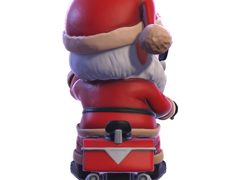 Santa Claus Biker High Poly 3D Printable Figurine 3D Print Model