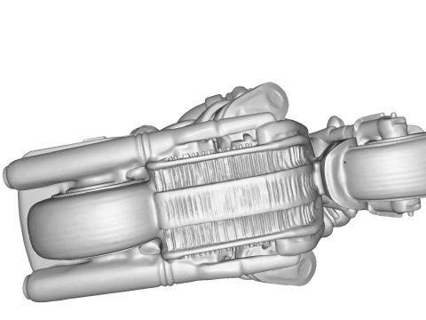 Santa Claus Biker High Poly 3D Printable Figurine 3D Print Model