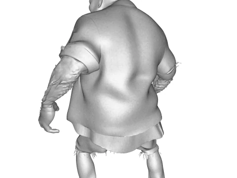 Grotesque Horror Spawn High Poly 3D Printable Figurine 3D Print Model