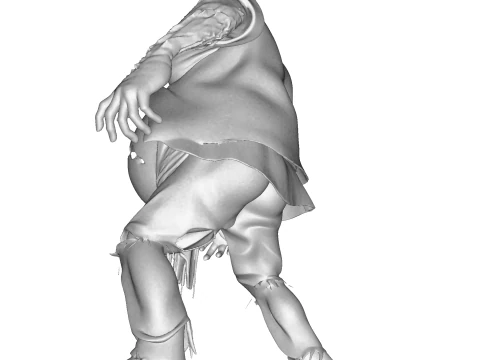 Grotesque Horror Spawn High Poly 3D Printable Figurine 3D Print Model