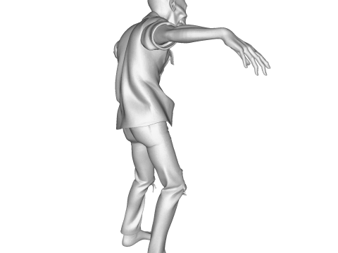 Зомбі Уокер 3D Printable Figurine 3D друкована модель 3D Принт Модель