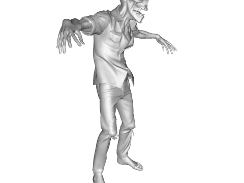 Зомбі Уокер 3D Printable Figurine 3D друкована модель 3D Принт Модель