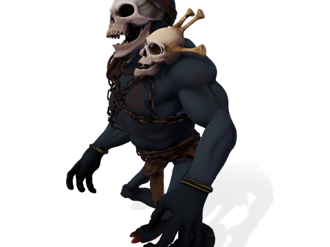 Figurka Tytana z Czaszką, High Poly, do druku 3D Model do druku 3D