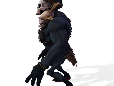 Figurka Tytana z Czaszką, High Poly, do druku 3D Model do druku 3D