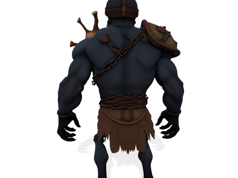 Figurka Tytana z Czaszką, High Poly, do druku 3D Model do druku 3D