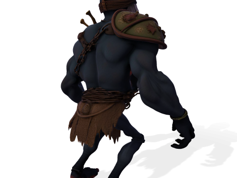 Figurka Tytana z Czaszką, High Poly, do druku 3D Model do druku 3D