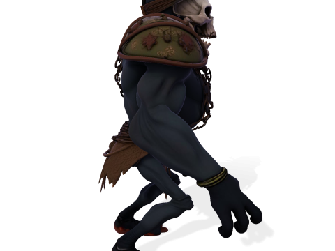 Figurka Tytana z Czaszką, High Poly, do druku 3D Model do druku 3D