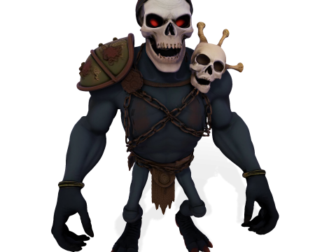 Figurka Tytana z Czaszką, High Poly, do druku 3D Model do druku 3D