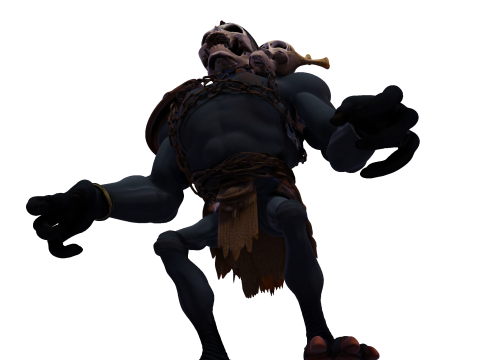 Figurka Tytana z Czaszką, High Poly, do druku 3D Model do druku 3D