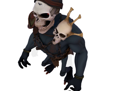 Figurka Tytana z Czaszką, High Poly, do druku 3D Model do druku 3D