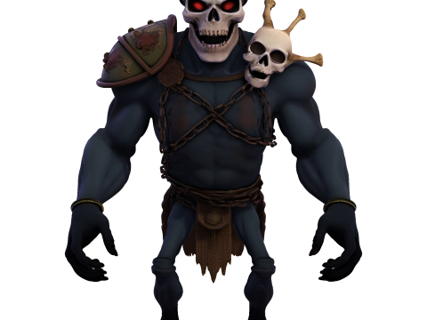 Figurka Tytana z Czaszką, High Poly, do druku 3D Model do druku 3D