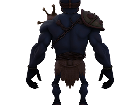 Figurka Tytana z Czaszką, High Poly, do druku 3D Model do druku 3D