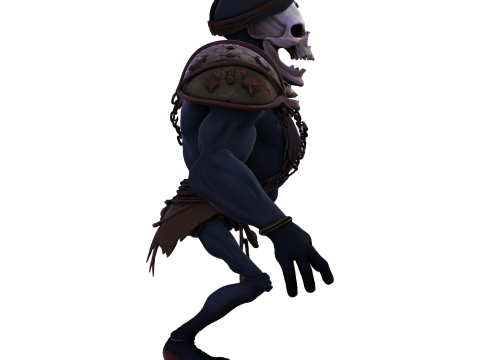 Figurka Tytana z Czaszką, High Poly, do druku 3D Model do druku 3D